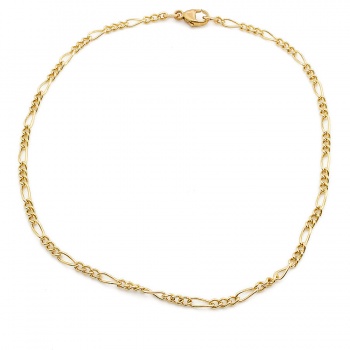 New 9ct gold 9 inch figaro Anklet